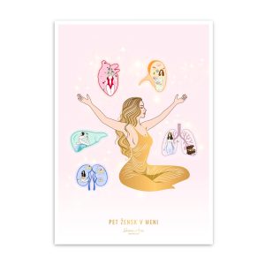 Plakat 5 Žensk 5 Elementov